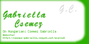 gabriella csemez business card